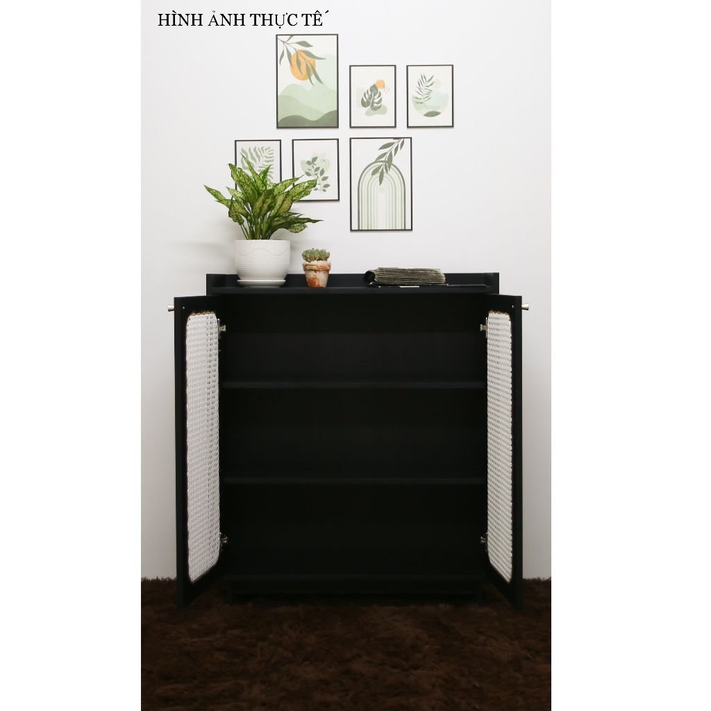 HAPPY FURNITURE , Tủ giày 2 cánh mở - MEYDAN , TCM_056 , 85cm x 34cm x 100cm