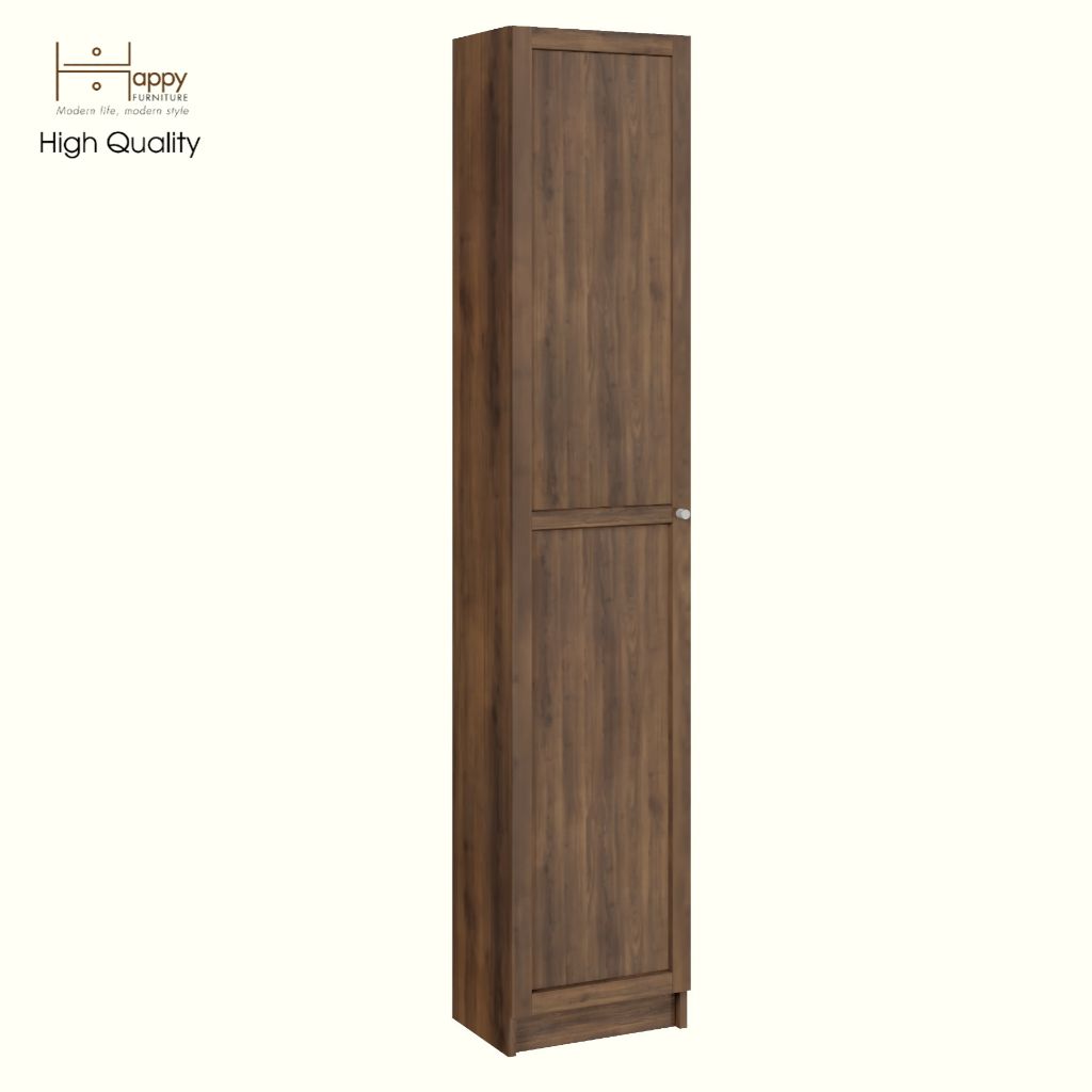 HAPPY FURNITURE , Kệ sách 6 tầng 1 cửa mở - CATY , KSA_053 , 40cm x 30cm x 202cm