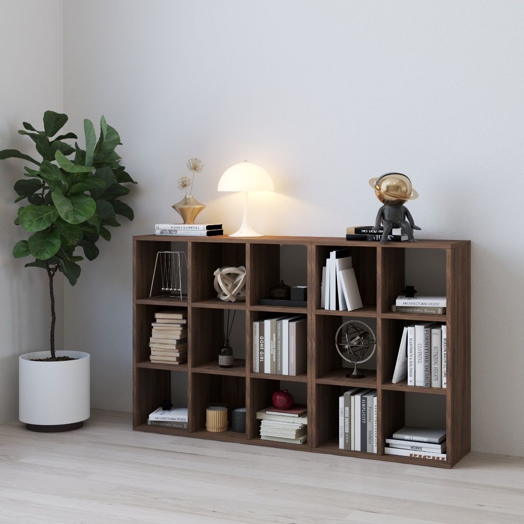 HAPPY FURNITURE ,COMBO 2 kệ sách - CHANN, KSA_113 , 134cm x 28cm x 80cm DxRxC