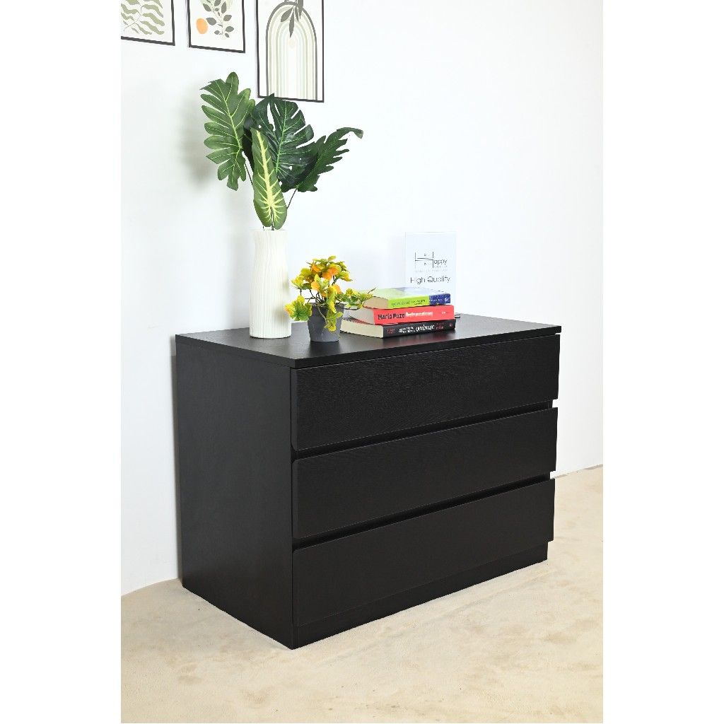 HAPPY FURNITURE , Tủ đựng đồ 3 ngăn kéo - OLA , THK_088 , 80cm x 45cm x 60cm