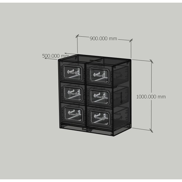 HAPPY FURNITURE , Tủ lưu trữ 6 ngăn kéo - TASY ,THK_316 , 90cm x 50cm x 100cm DxRxC