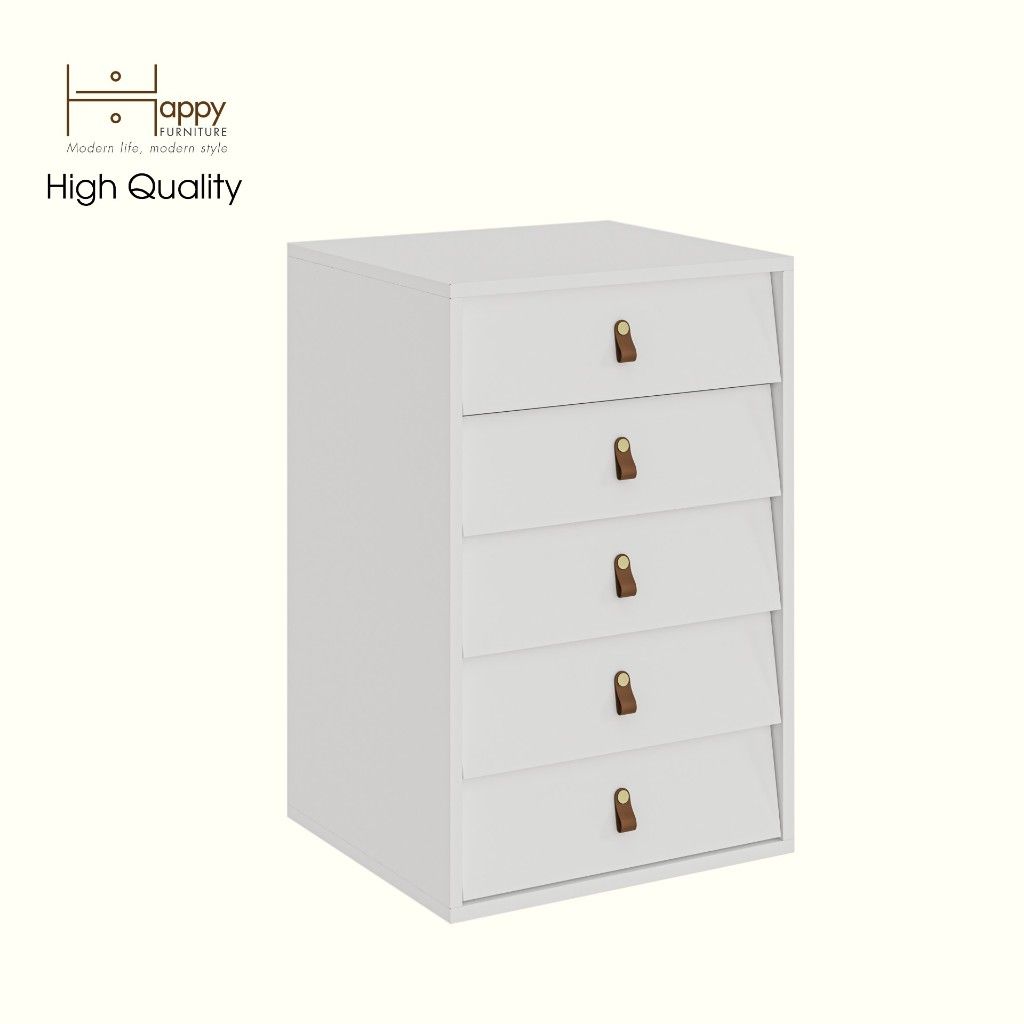 HAPPY FURNITURE , Tủ lưu trữ 5 ngăn kéo - CALYN , THK_312 , 50cm x 45cm x 76cm DxRxC