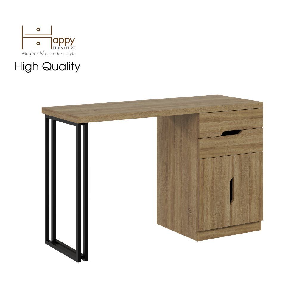 HAPPY FURNITURE , Bàn trang điểm chân sắt - DASH , BAN_029 , 120cm x 45cm x75cm