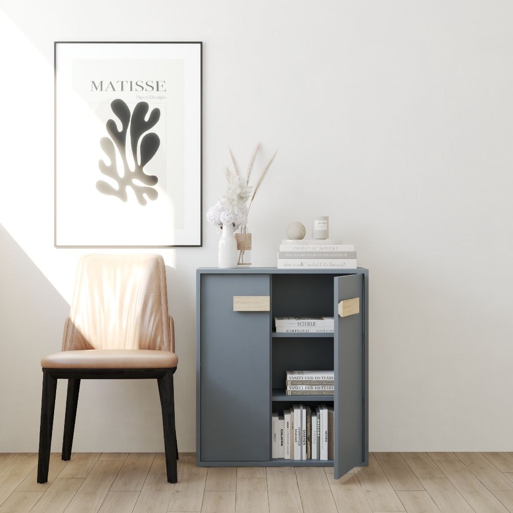 HAPPY FURNITURE , Tủ lưu trữ 2 cửa mở - SPACE, TCM_238 , 70cm x 32cm x 80cm DxRxC