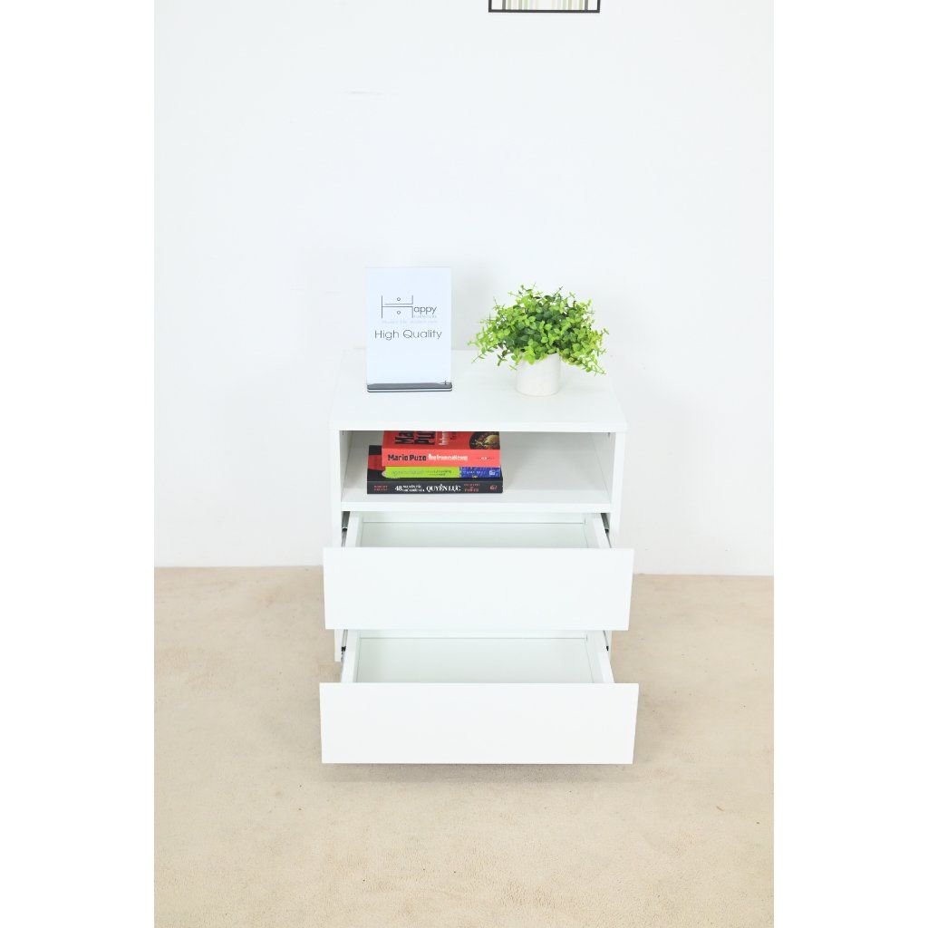 HAPPY FURNITURE , Táp đầu giường 3 ngăn - MACRO , THK_037 , 50cm x 40cm x 52cm