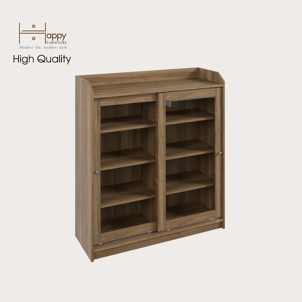HAPPY FURNITURE , Tủ đựng đồ 2 cánh cửa kính - RUNI , TCL_001 , 105cm x 37cm x 116cm