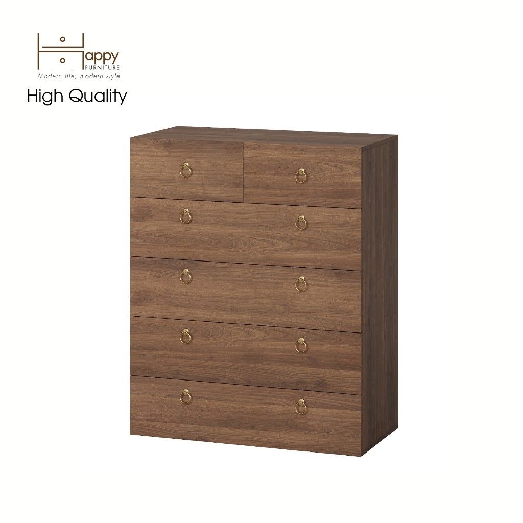 HAPPY FURNITURE , Tủ đựng đồ 6 hộc kéo - WESLEY , THK_050 , 90cm x 45cm x 110cm