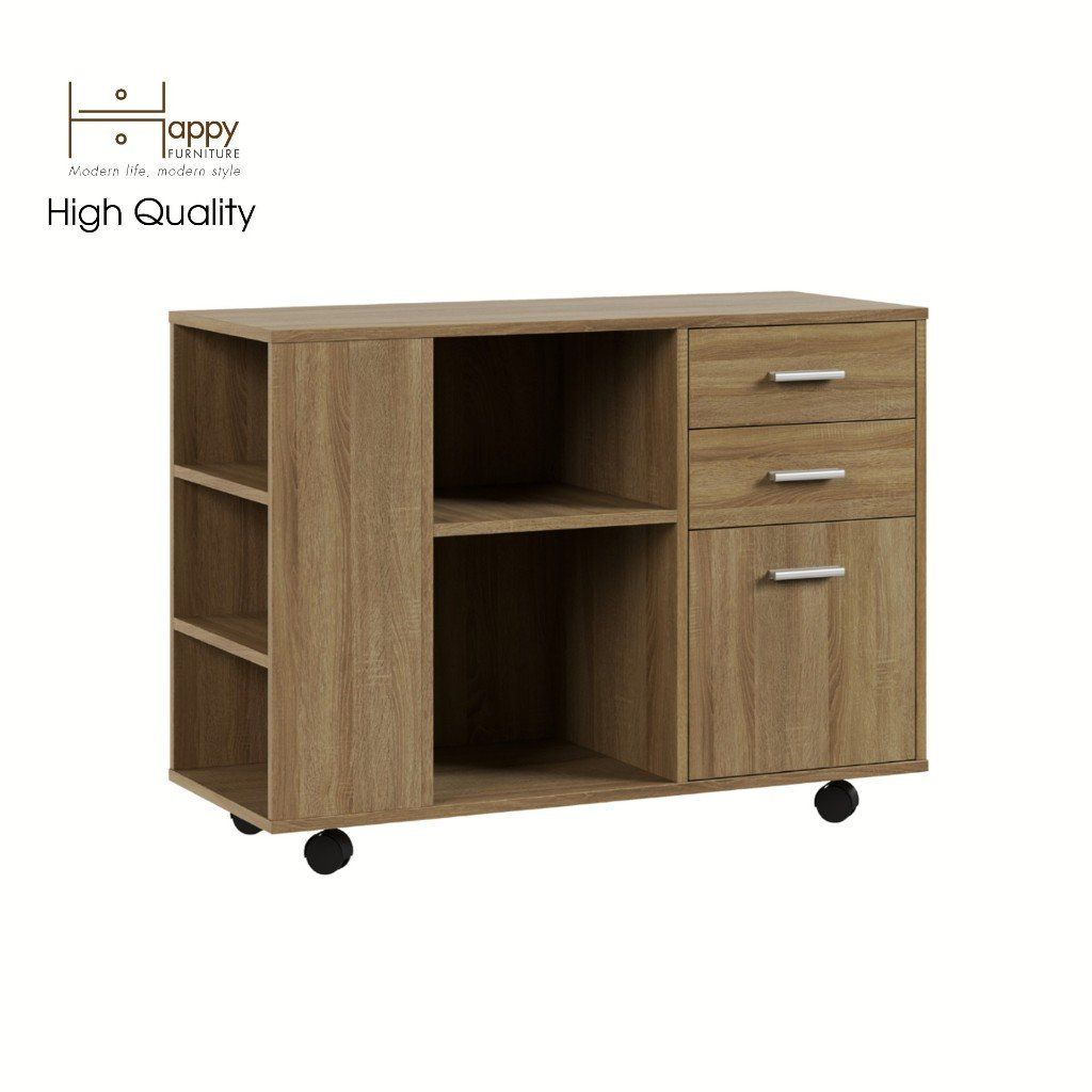 HAPPY FURNITURE , Tủ đựng hồ sơ kết hợp kệ sách - COMFEE , THK_017 , 100cm x 40cm x 66cm