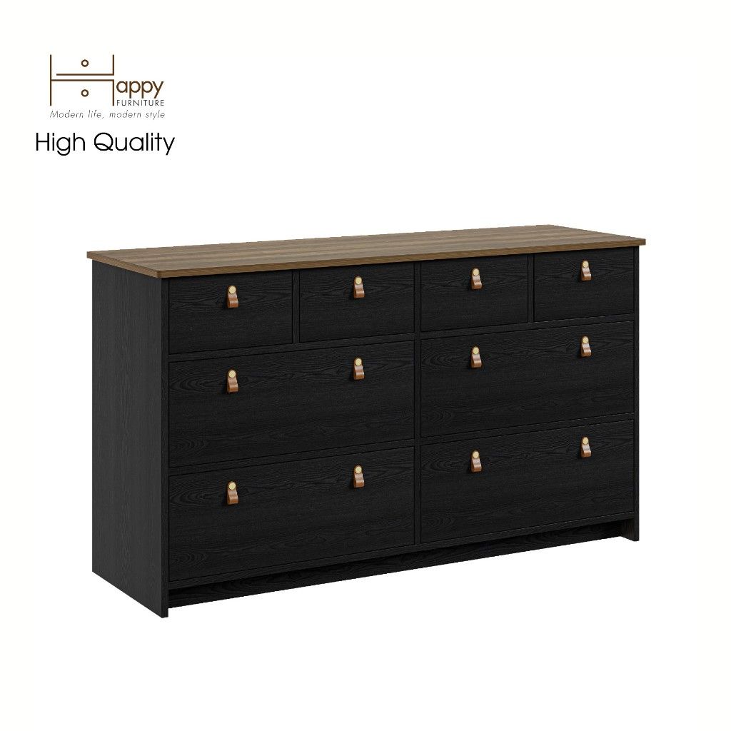 HAPPY FURNITURE , Tủ lưu trữ 8 ngăn kéo - NOMIA , THK_065 , 140cm x 45cm x 80cm