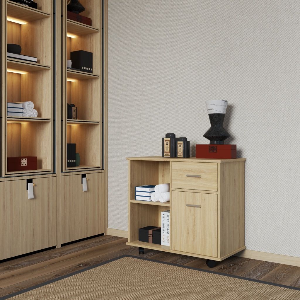 HAPPY FURNITURE , Tủ đựng hồ sơ 4 ngăn - COMFEE , THK_016 , 80cm x 40cm x 66cm