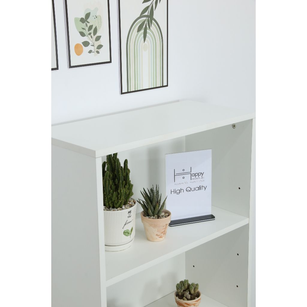 HAPPY FURNITURE , kệ sách 3 tầng - CATY , KSA_001 , 60cm x 28cm x 108cm