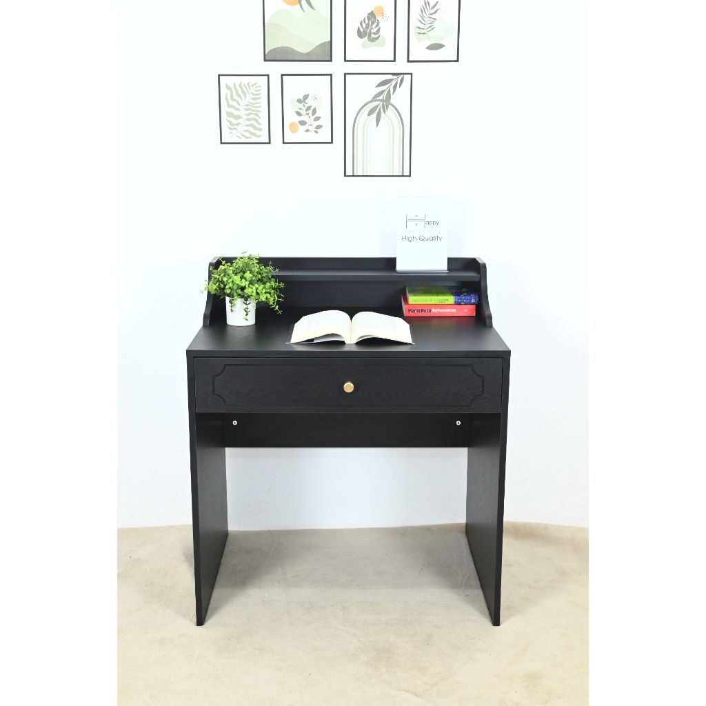 HAPPY FURNITURE , Bàn trang điểm 1 ngăn kéo - NERIS , BAN_076 , 80cm x 59cm x 90cm