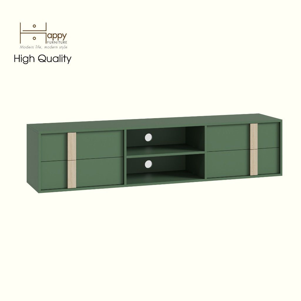 HAPPY FURNITURE , Kệ TV 4 ngăn kéo - SPACE, KTV_086 , 185cm x 40cm x 42cm DxRxC