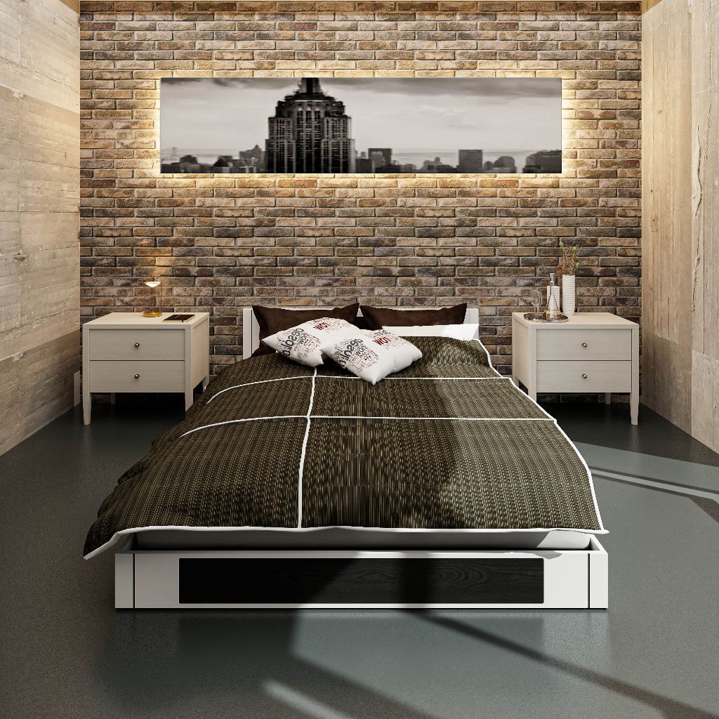 HAPPY FURNITURE , Giường ngủ bệt - TAKO , GNG_134 GNG_135 GNG_136 GNG_137 , 205cm x 18cm