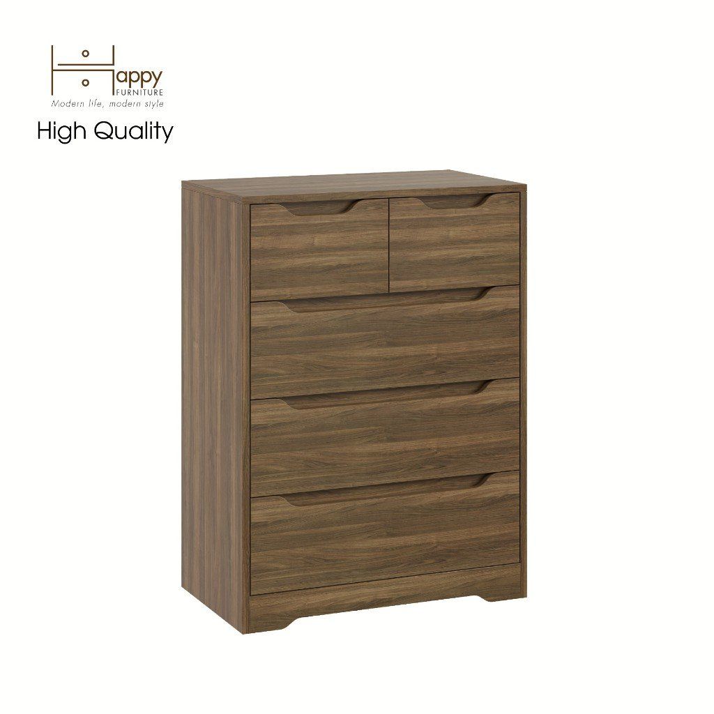 HAPPY FURNITURE , Tủ đựng đồ 5 ngăn kéo - ALEE , THK_042 , 70cm x 40cm x 94cm