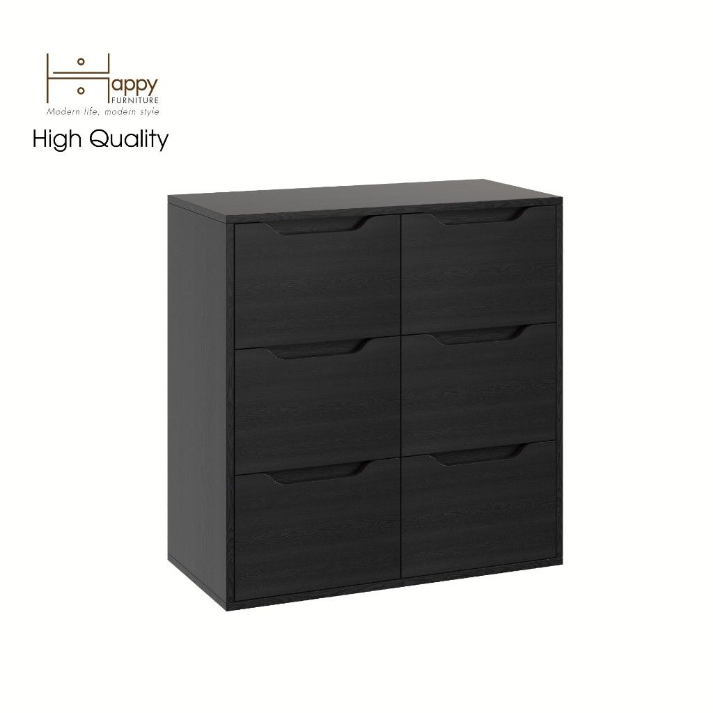 HAPPY FURNITURE , Tủ đựng đồ 6 ngăn kéo - ALEE , THK_035 , 80cm x 38cm x 82cm