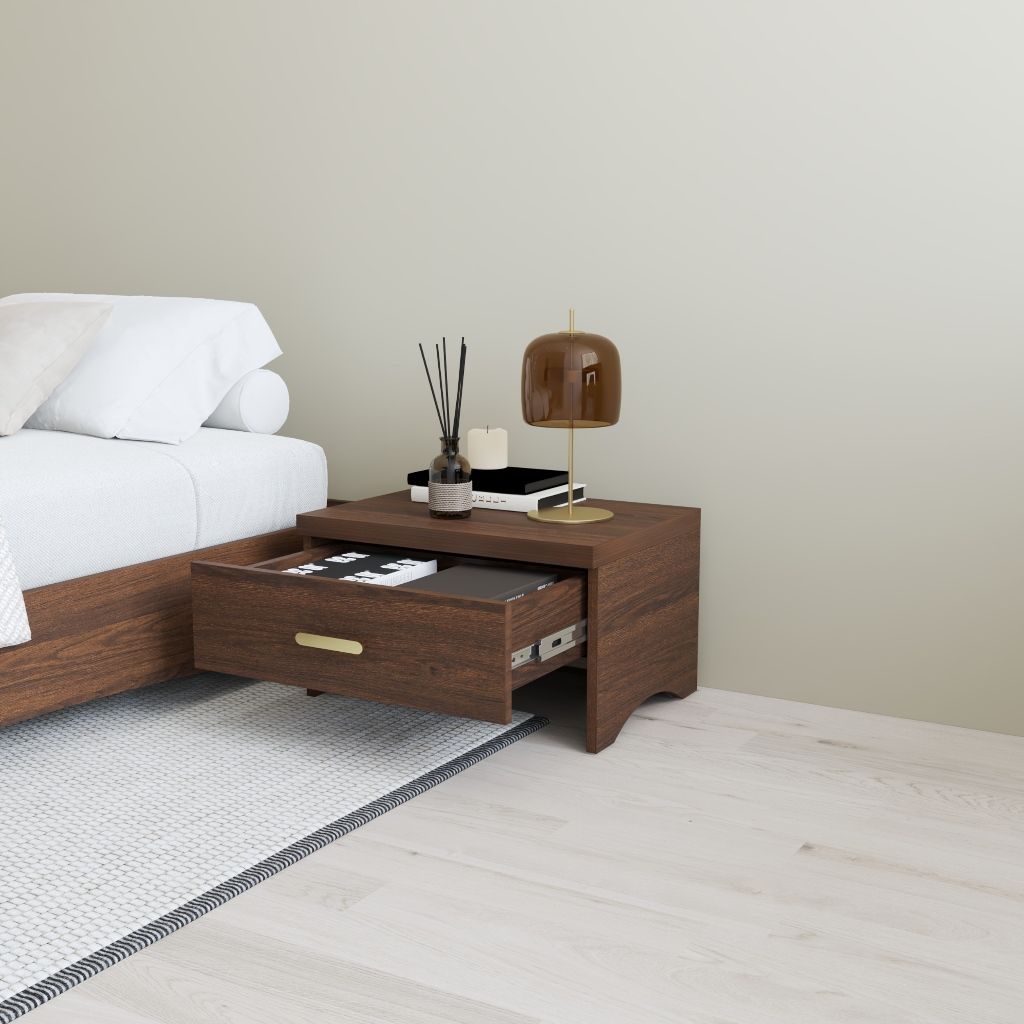 HAPPY FURNITURE , Táp đầu giường 1 ngăn kéo - CHEVY, THK_260 , 55cm x 40cm x 32cm DxRxC