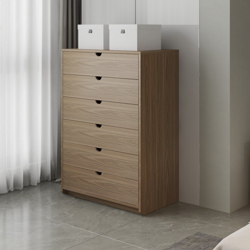 HAPPY FURNITURE , Tủ đựng đồ 6 ngăn kéo - CIRCLE , THK_084 , 76cm x 45cm x 110cm