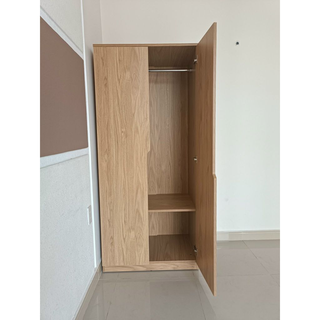 HAPPY FURNITURE , Tủ quần áo đơn giản 2 cửa mở - DASH , TCM_006 , 78cm x 53cm x 178cm