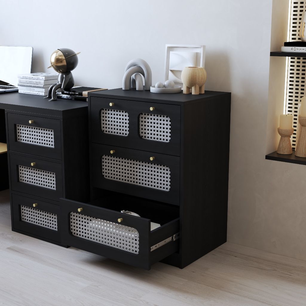 HAPPY FURNITURE , Tủ lưu trữ 3 ngăn kéo - MAY , THK_309 , 60cm x 45cm x 83cm DxRxC