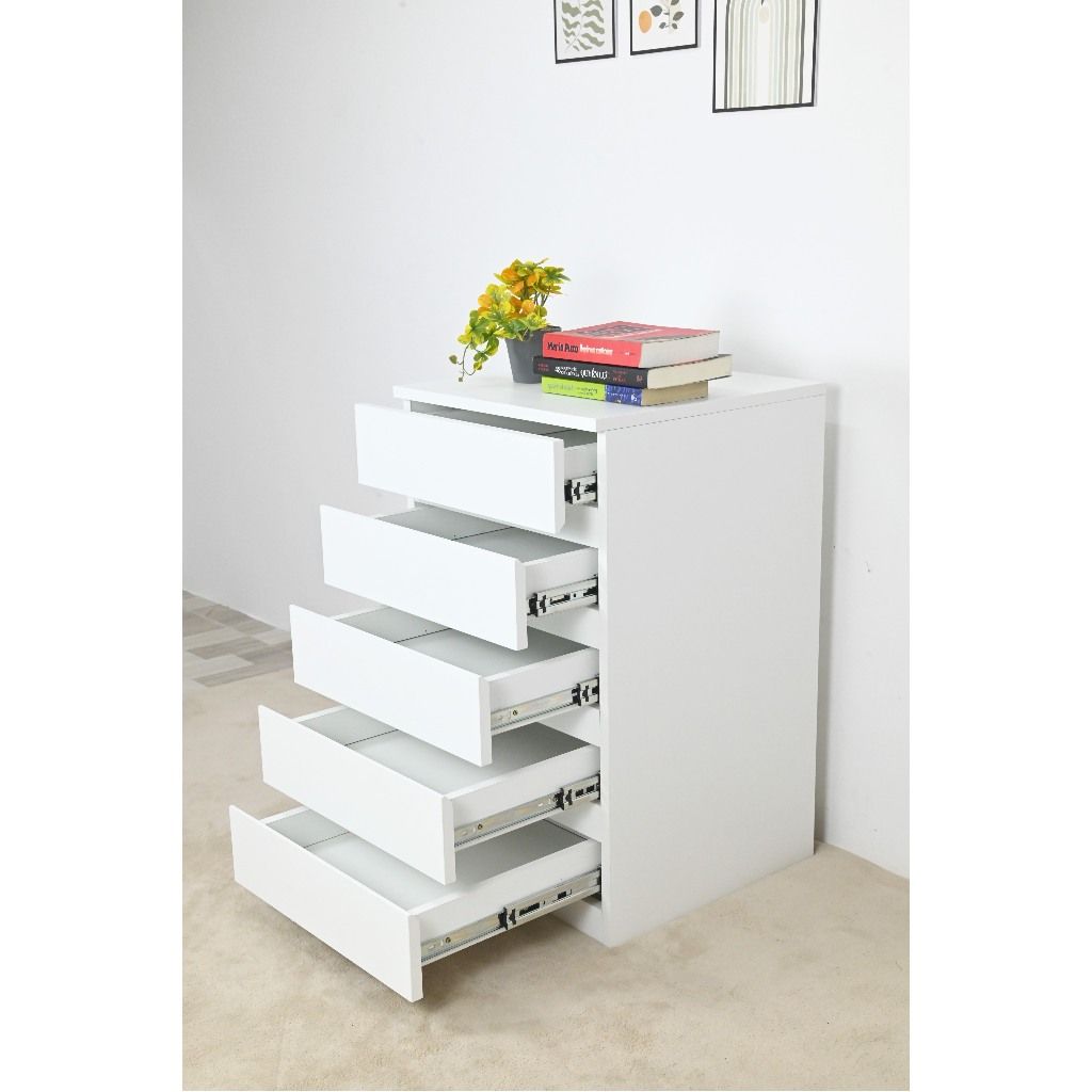 HAPPY FURNITURE , Tủ lưu trữ 5 ngăn kéo - OLA , THK_095 , 45cm x 45cm x 75cm