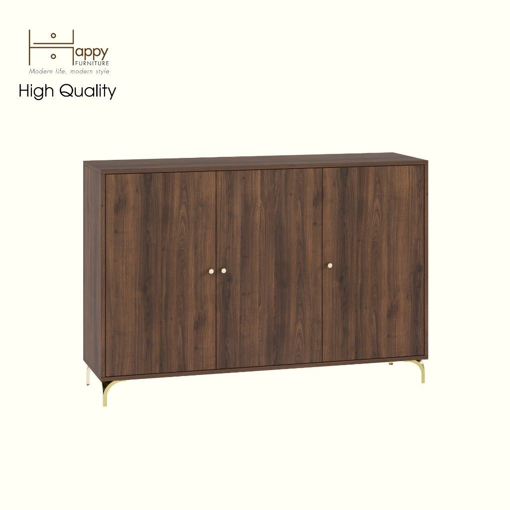 HAPPY FURNITURE , Tủ lưu trữ 3 cửa mở - HAPPI, TLT_052 , 140cm x 40cm x 96cm DxRxC