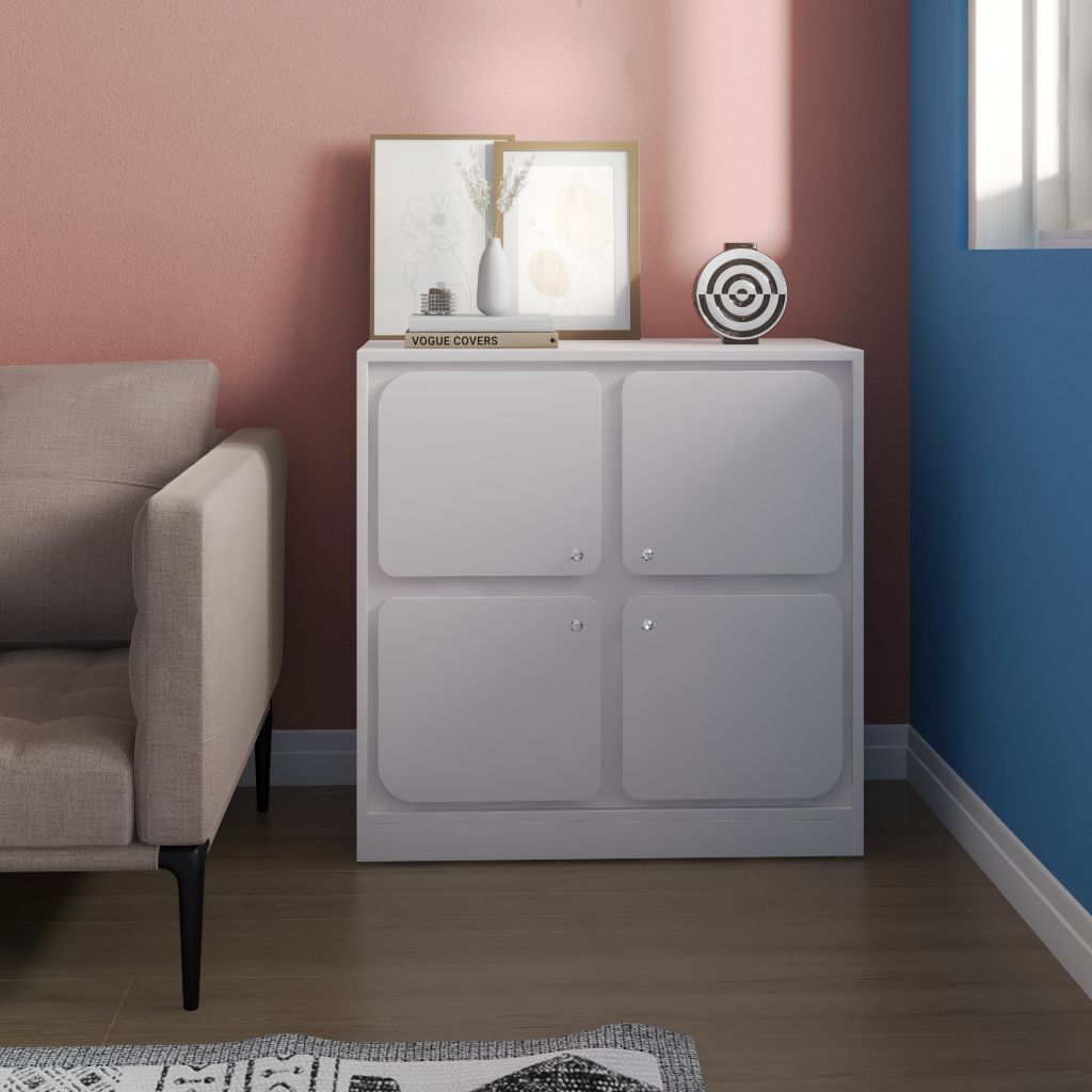 HAPPY FURNITURE , Tủ lưu trữ 4 cánh mở - SWEETY , TCM_061 , 82cm x 40cm x 82cm