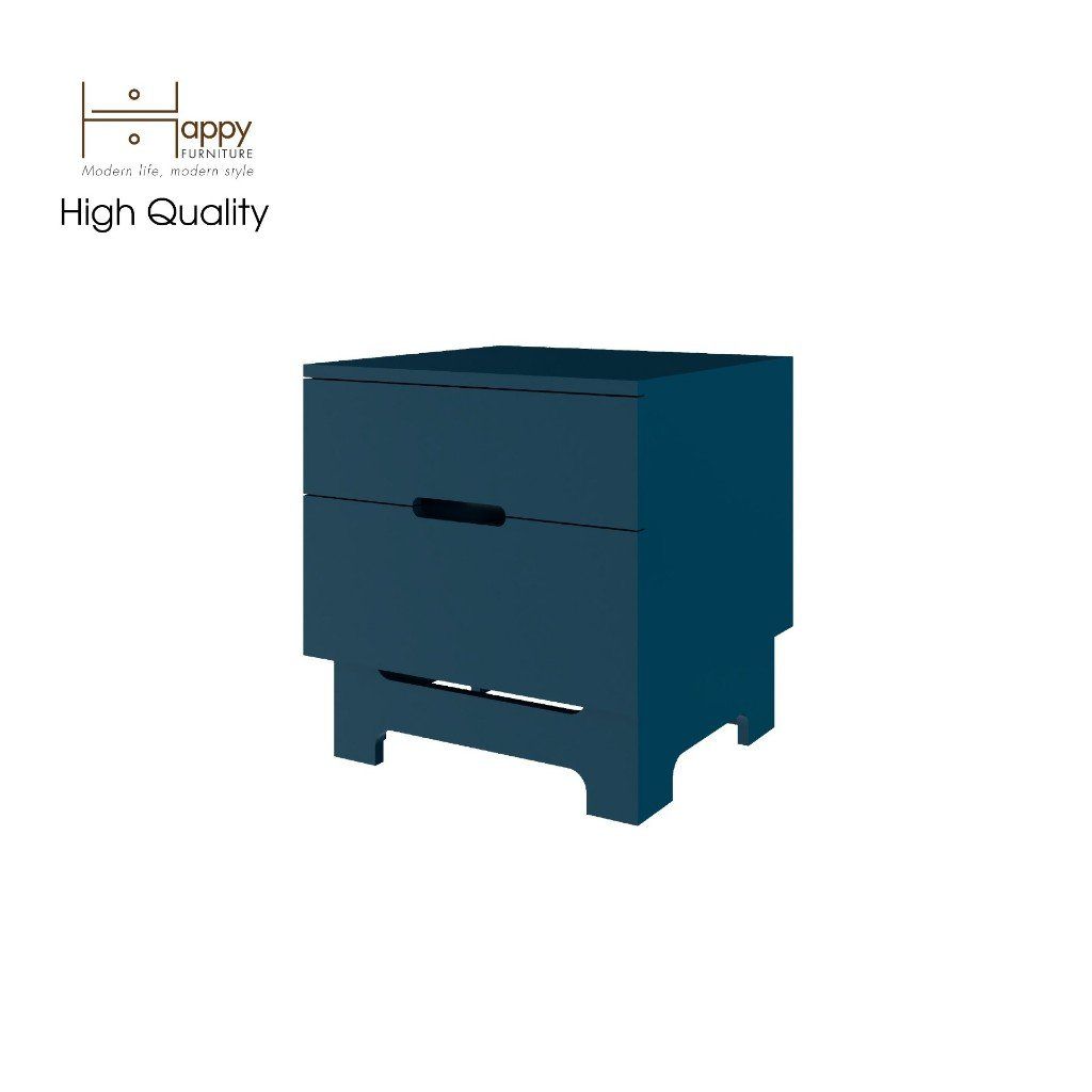 HAPPY FURNITURE , Táp đầu giường 2 ngăn kéo - LILY , THK_108 , 50cm x 45cm x 52cm