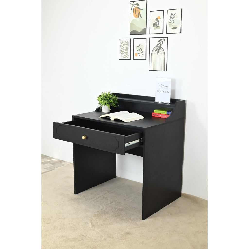 HAPPY FURNITURE , Bàn trang điểm 1 ngăn kéo - NERIS , BAN_076 , 80cm x 59cm x 90cm
