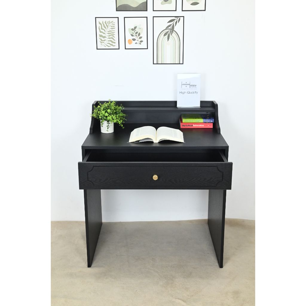 HAPPY FURNITURE , Bàn trang điểm 1 ngăn kéo - NERIS , BAN_076 , 80cm x 59cm x 90cm