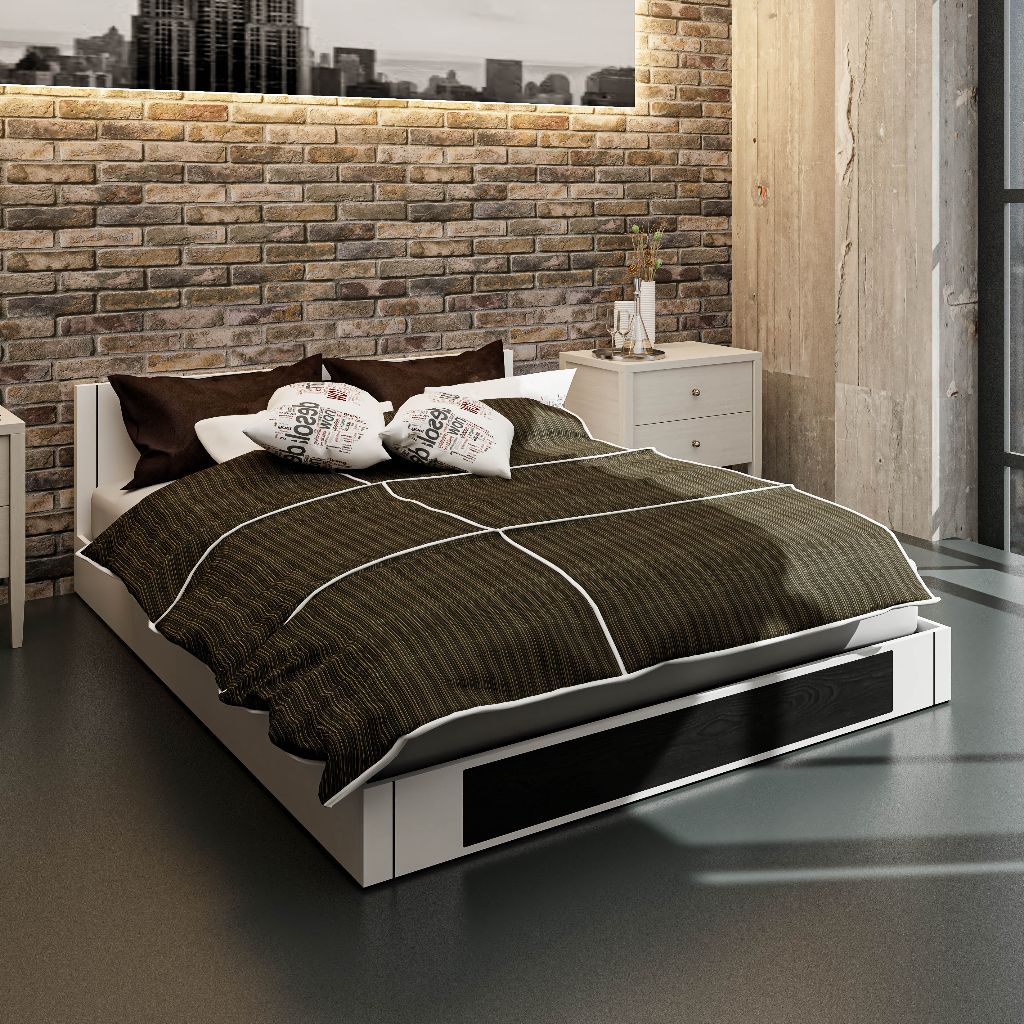 HAPPY FURNITURE , Giường ngủ bệt - TAKO , GNG_134 GNG_135 GNG_136 GNG_137 , 205cm x 18cm