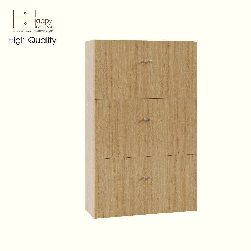 HAPPY FURNITURE , Tủ quần áo 6 cánh mở - SCANDINA , TCM_086 , 120cm x 44cm x 192cm