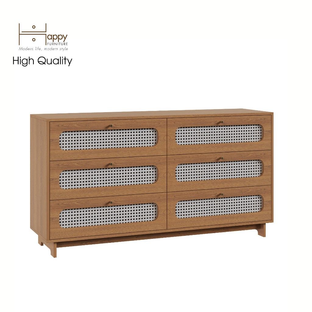 HAPPY FURNITURE , Tủ đựng đồ 3 tầng 6 ngăn kéo - MEYDAN, THK_079 , 160cm x 45cm x 86cm