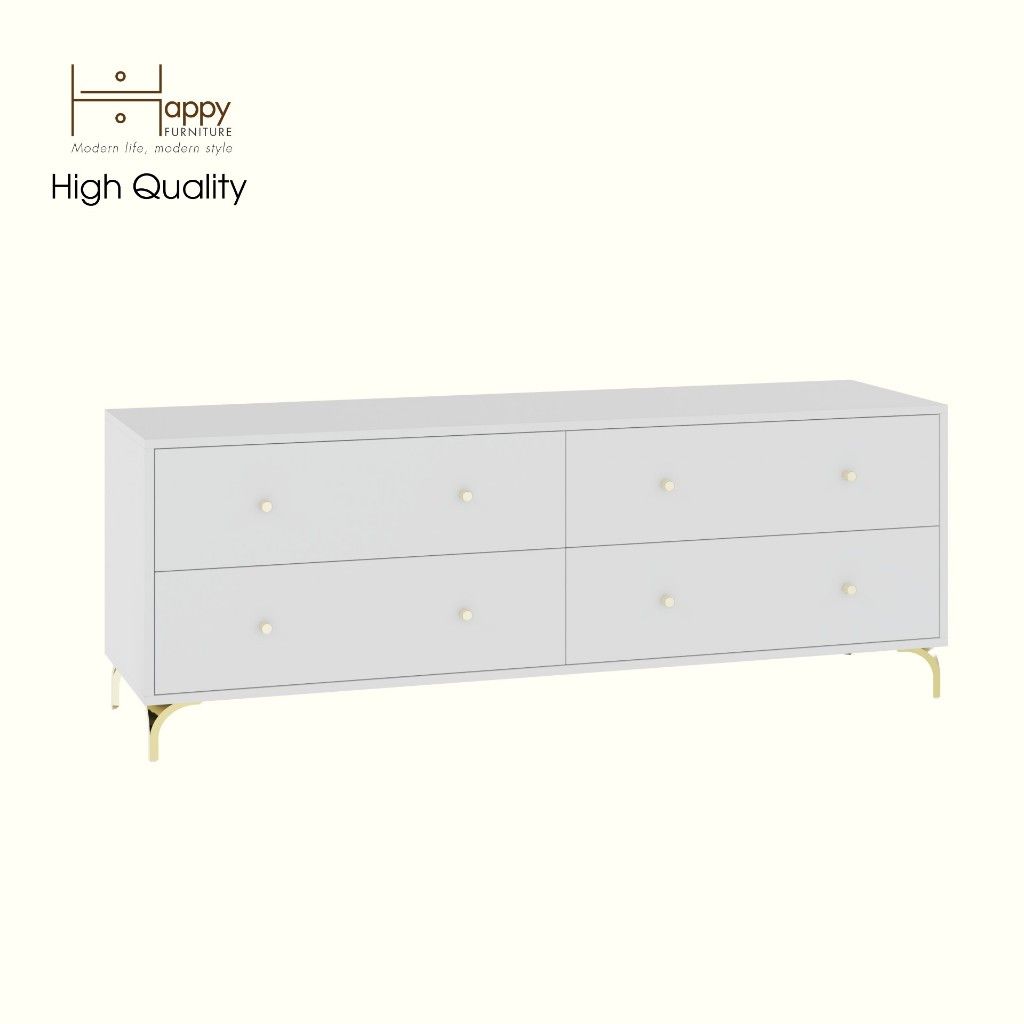 HAPPY FURNITURE , Tủ lưu trữ 6 ngăn kéo - HAPPI, THK_272 , 160cm x 45cm x 60cm DxRxC