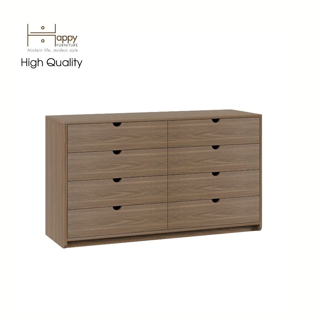 HAPPY FURNITURE , Tủ đựng đồ 8 ngăn kéo - CIRCLE , THK_085, 136cm x 45cm x 78cm