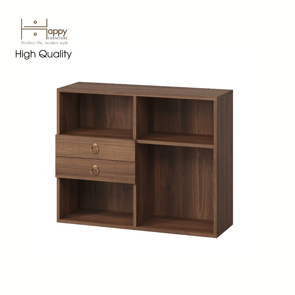 HAPPY FURNITURE , Tủ trang trí 2 hộc kéo - WESLEY , THK_047 , 90cm x 30cm x 72cm