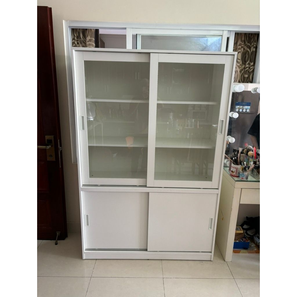 HAPPY FURNITURE , Tủ lưu trữ 4 cánh lùa - LUCA , TCL_010 , 120cm x 40cm x 180cm