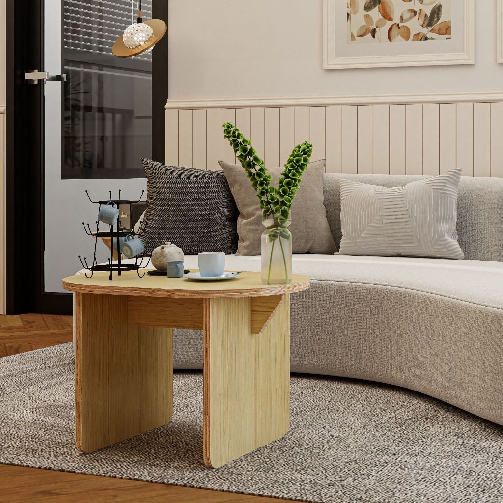 HAPPY FURNITURE , Gỗ tự nhiên , Ghế đẩu gỗ Plywood - AIDAN , GHE_004 , 60x40x39cm ( DxRxC)