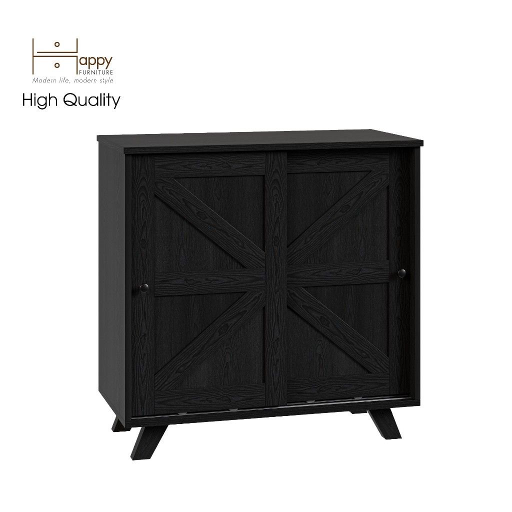 HAPPY FURNITURE , Tủ lưu trữ 2 cửa lùa - LILY , TCL_003 , 81cm x 40cm x 81cm
