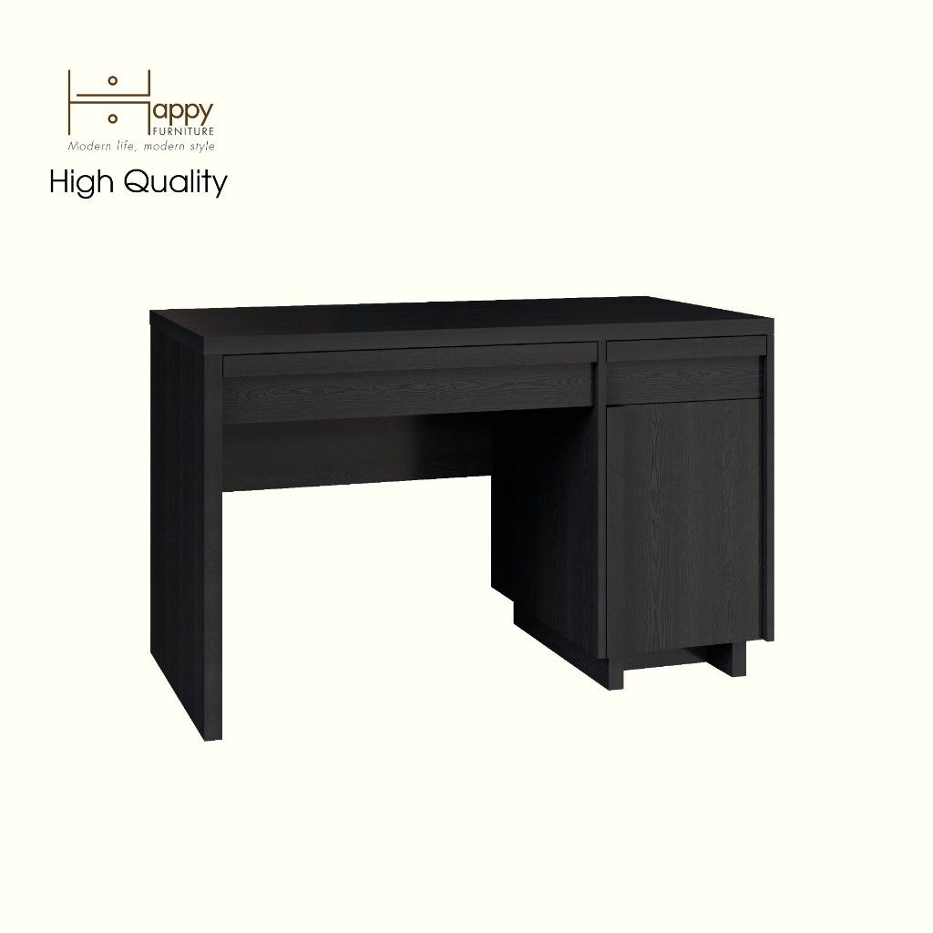 HAPPY FURNITURE , Bàn làm việc 2 ngăn kéo 1 cửa mở - MAVIS , BAN_080 , 120cm x 59cm x 75cm