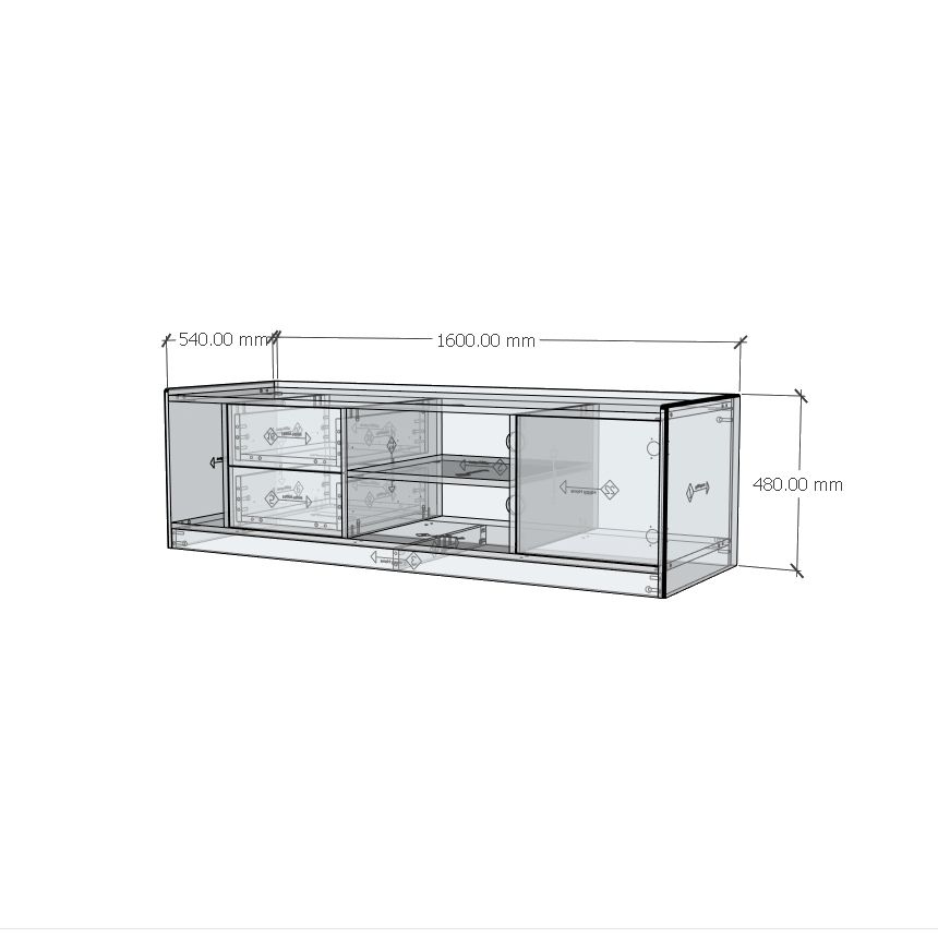 HAPPY FURNITURE , Gỗ tự nhiên , Kệ TV 2 ngăn kéo - GAMZE , KTV_059 , 160cm x 54cm x 48cm