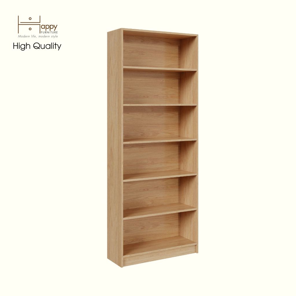 HAPPY FURNITURE , kệ sách 6 tầng - CATY , KSA_006 , 80cm x 28cm x 202cm