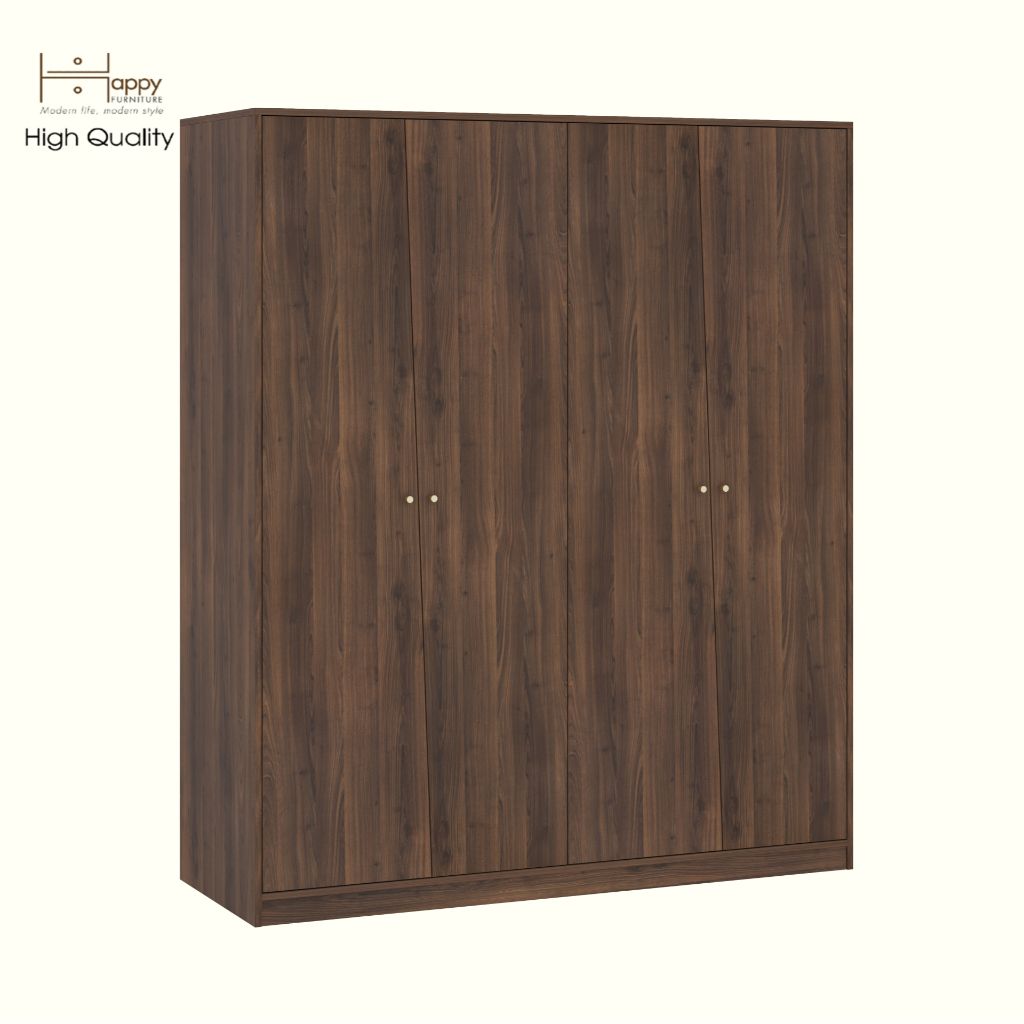 HAPPY FURNITURE , Tủ quần áo 4 cửa mở - DALEY ,TCM_281 , 160cm x 58cm x 190cm DxRxC