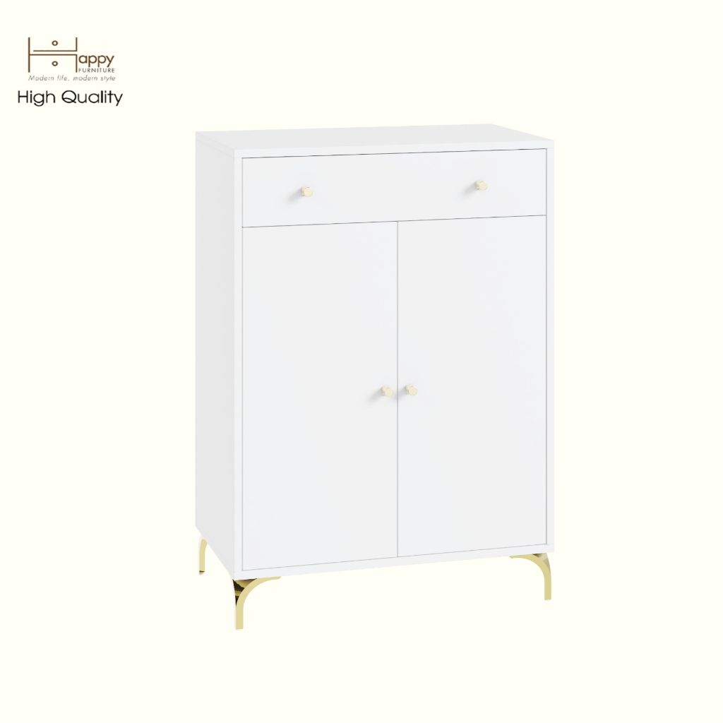 HAPPY FURNITURE , Tủ lưu trữ 2 cửa mở 1 ngăn kéo - HAPPI, TCM_230 , 70cm x 40cm x 100cm DxRxC