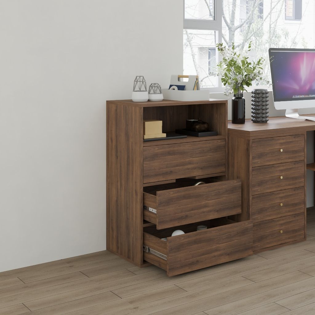 HAPPY FURNITURE , Tủ lưu trữ 3 ngăn kéo - LAYLA , THK_332 , 65cm x 40cm x 93cm DxRxC