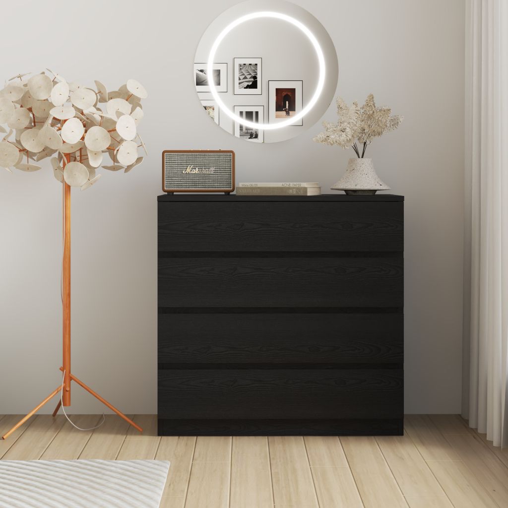 HAPPY FURNITURE , Tủ đựng đồ 4 ngăn kéo - OLA , THK_089 , 80cm x 45cm x 78cm
