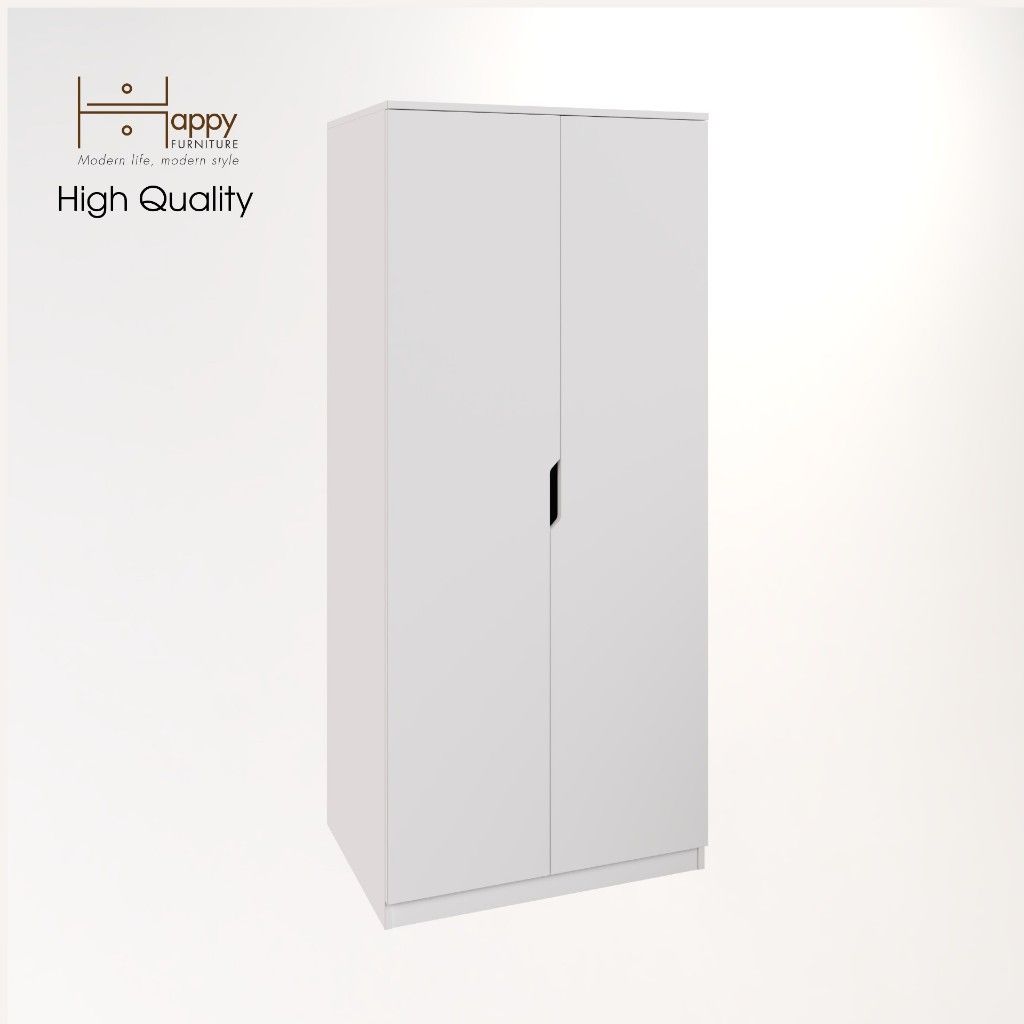 HAPPY FURNITURE , Tủ quần áo đơn giản 2 cửa mở - DASH , TCM_006 , 78cm x 53cm x 178cm