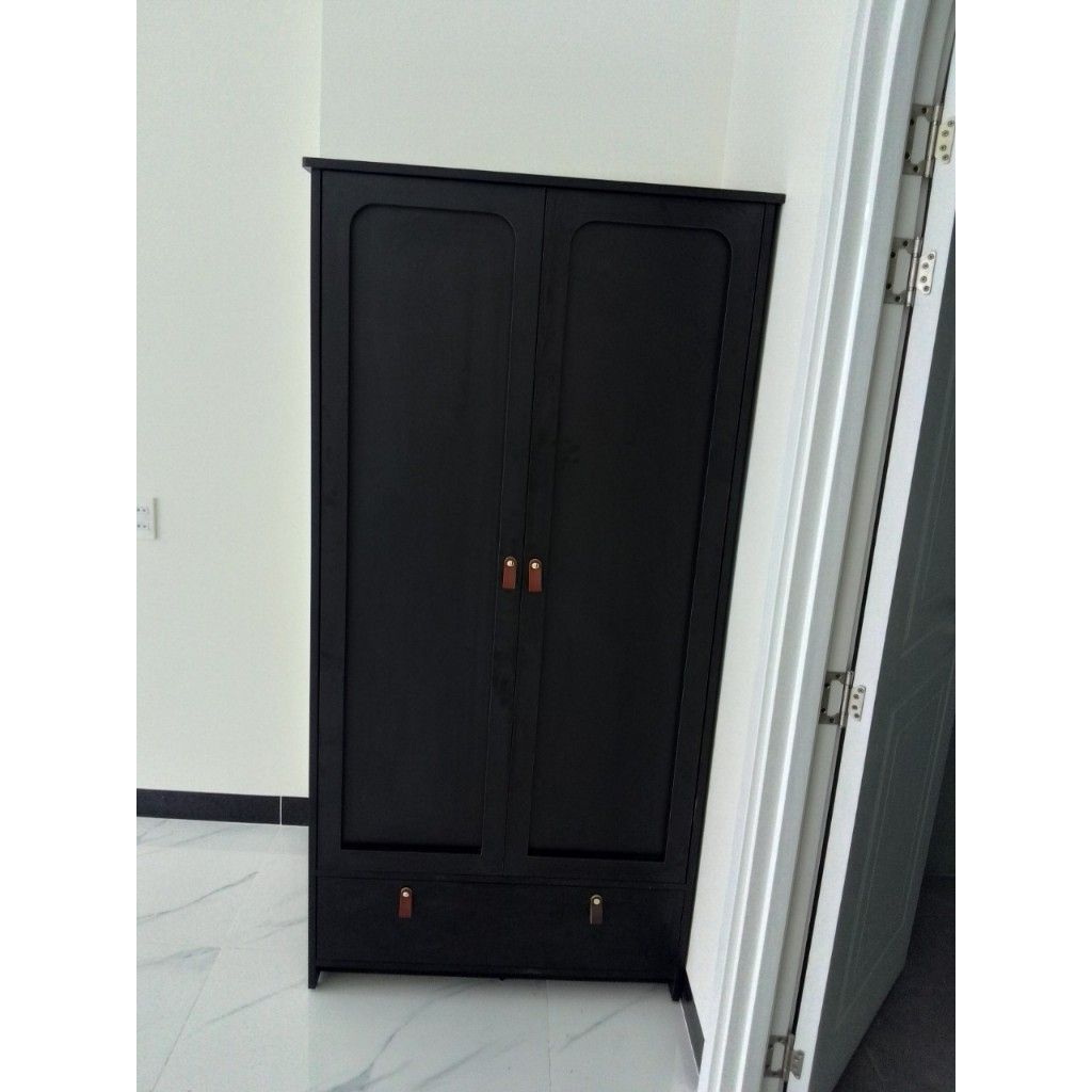 HAPPY FURNITURE , Tủ quần áo 2 cửa mở 1 ngăn kéo - NOMIA , TCM_037 , 90cm x 58cm x 180cm