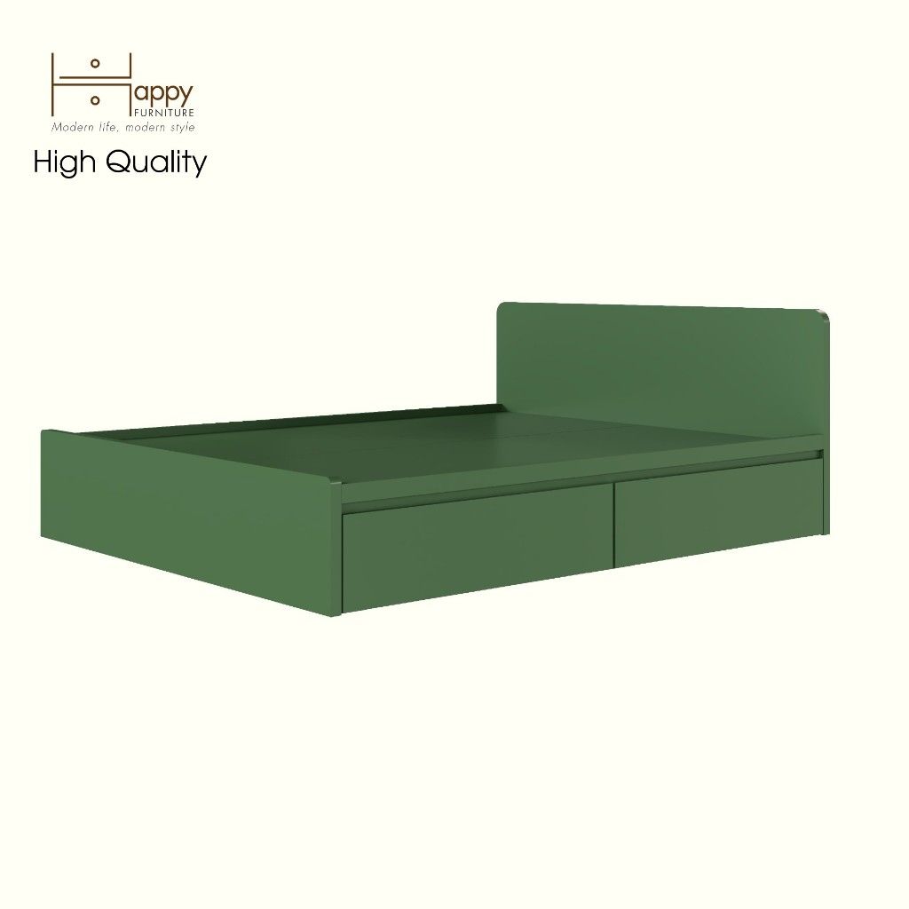 HAPPY FURNITURE , Giường ngủ 2 ngăn kéo - LAVIA , GNG_154 GNG_155 GNG_156 GNG_157 , 207cm x 36cm