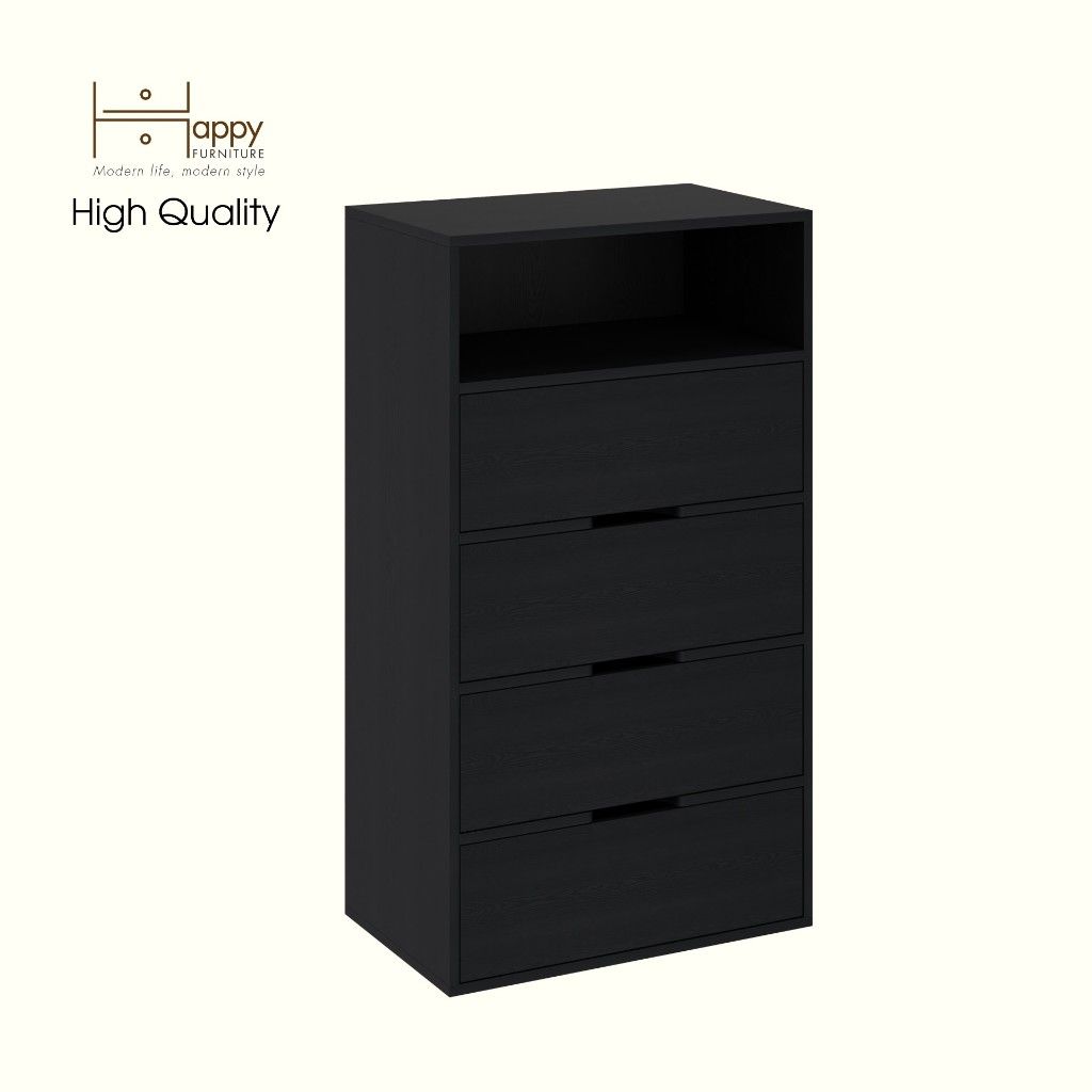 HAPPY FURNITURE , Tủ lưu trữ 4 ngăn kéo - LAYLA , THK_333 , 65cm x 40cm x 116cm DxRxC